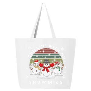 Snow Christmas Chillin With My Snowmies Gift 25L Jumbo Tote