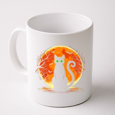 Scary Cat Costume Retro Moon Cat Coffee Mug