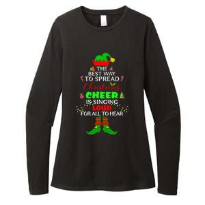 Spread Christmas Cheer Is Singing Loud Xmas Elf Pajama Womens CVC Long Sleeve Shirt