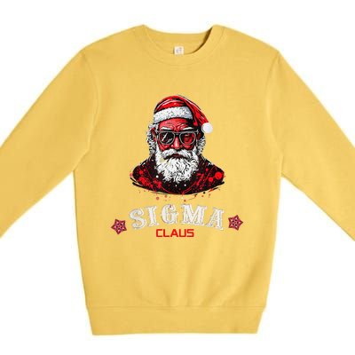 Sigma Claus Cool Santa Funny Christmas Rizz Rizzler Meme Premium Crewneck Sweatshirt