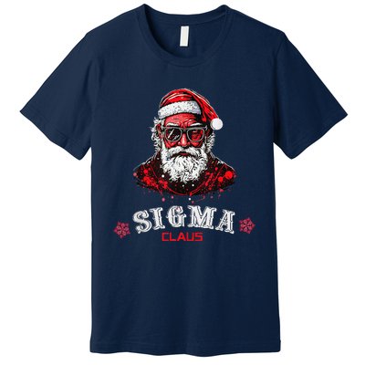 Sigma Claus Cool Santa Funny Christmas Rizz Rizzler Meme Premium T-Shirt