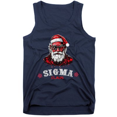 Sigma Claus Cool Santa Funny Christmas Rizz Rizzler Meme Tank Top