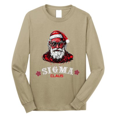 Sigma Claus Cool Santa Funny Christmas Rizz Rizzler Meme Long Sleeve Shirt