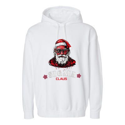 Sigma Claus Cool Santa Funny Christmas Rizz Rizzler Meme Garment-Dyed Fleece Hoodie