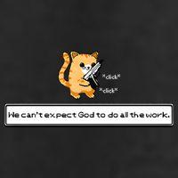 Squirt Click Click We Cant Expect God To Do All The Work Premium Cool Comfort Performance Bucket Hat