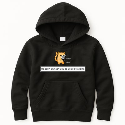 Squirt Click Click We Cant Expect God To Do All The Work Premium Kids Hoodie