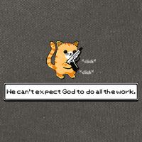 Squirt Click Click We Cant Expect God To Do All The Work Premium Cotton Canvas Backpack