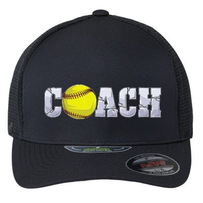 Softball Coach Coaching Assistant Coach Softball Team Flexfit Unipanel Trucker Cap