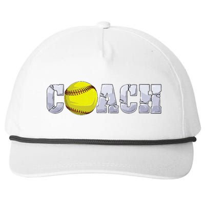 Softball Coach Coaching Assistant Coach Softball Team Snapback Five-Panel Rope Hat