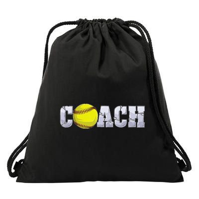 Softball Coach Coaching Assistant Coach Softball Team Drawstring Bag