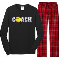 Softball Coach Coaching Assistant Coach Softball Team Long Sleeve Pajama Set