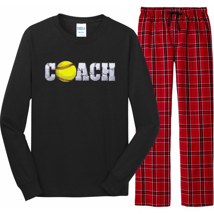 Softball Coach Coaching Assistant Coach Softball Team Long Sleeve Pajama Set