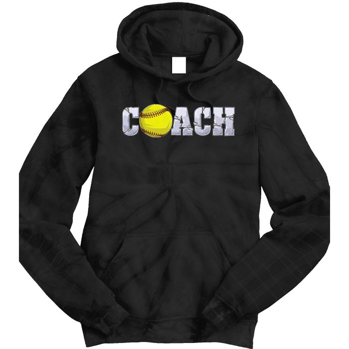 Softball Coach Coaching Assistant Coach Softball Team Tie Dye Hoodie