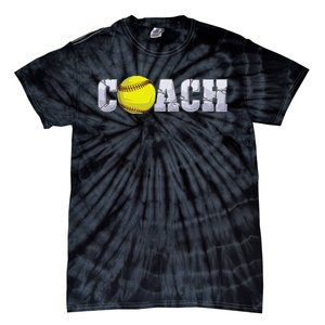 Softball Coach Coaching Assistant Coach Softball Team Tie-Dye T-Shirt