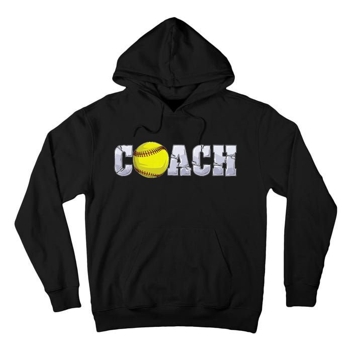 Softball Coach Coaching Assistant Coach Softball Team Tall Hoodie