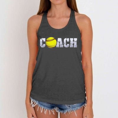 Softball Coach Coaching Assistant Coach Softball Team Women's Knotted Racerback Tank