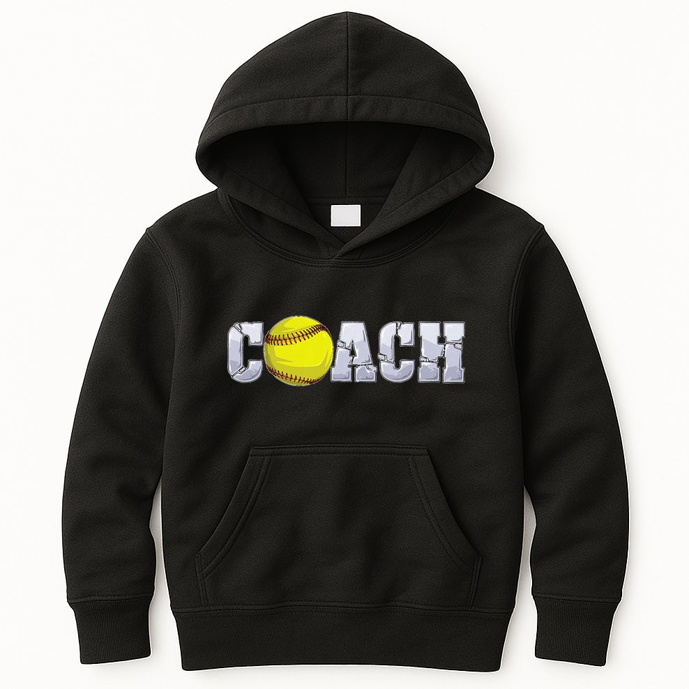 Softball Coach Coaching Assistant Coach Softball Team Kids Hoodie