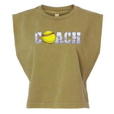 Softball Coach Coaching Assistant Coach Softball Team Garment-Dyed Women's Muscle Tee