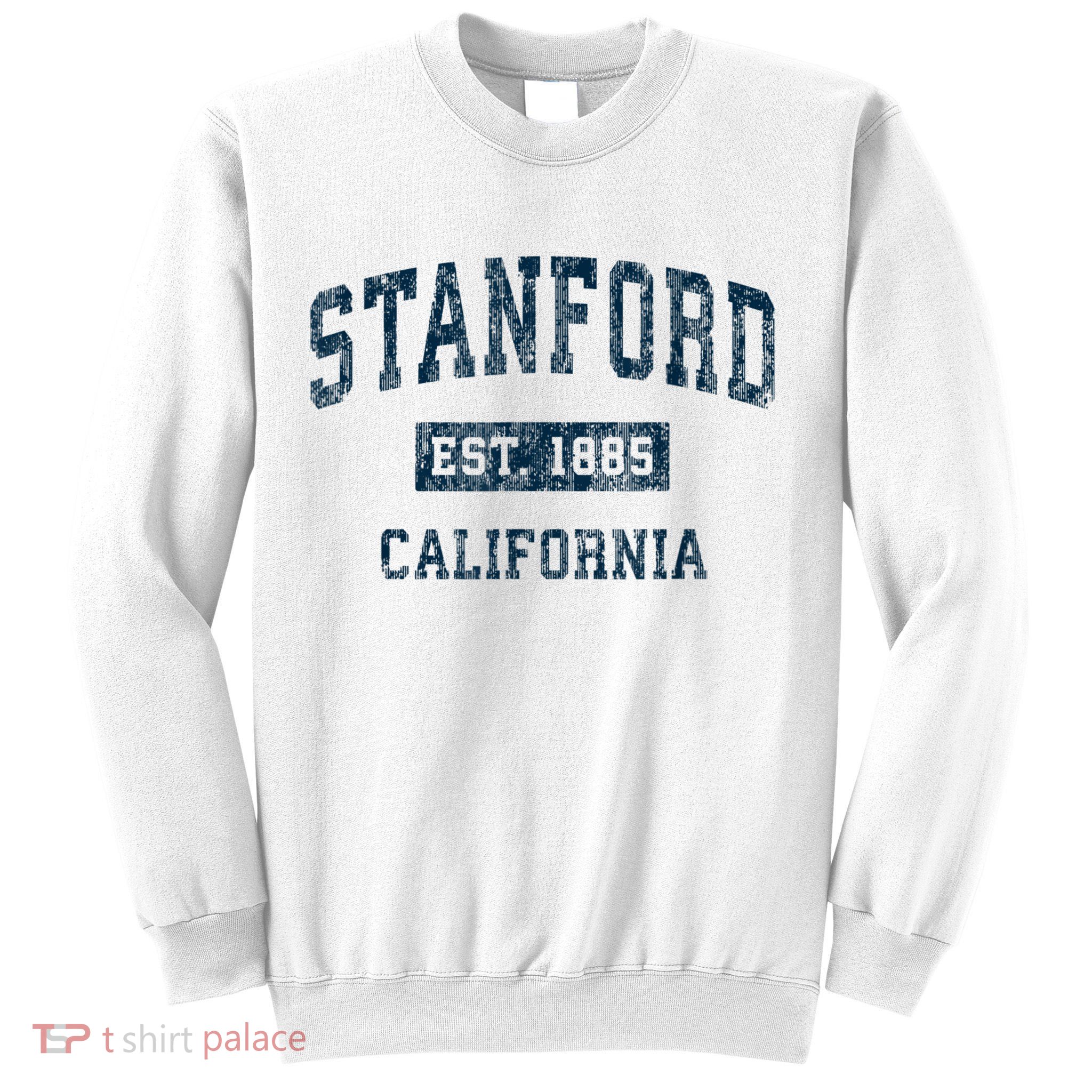 Stanford California CA Vintage Sports Design Navy Print Sweatshirt