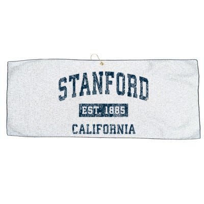 Stanford California CA Vintage Sports Design Navy Print Large Microfiber Waffle Golf Towel