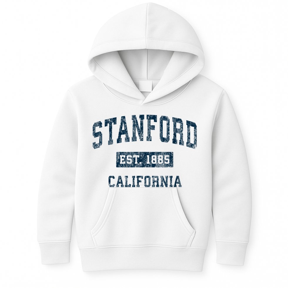 Stanford California CA Vintage Sports Design Navy Print Kids Hoodie