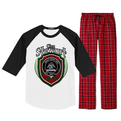 Stewart Clan Crest Scottish Clan Stewart Family Badge Raglan Sleeve Pajama Set