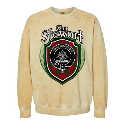 Stewart Clan Crest Scottish Clan Stewart Family Badge Colorblast Crewneck Sweatshirt