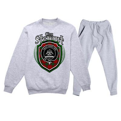 Stewart Clan Crest Scottish Clan Stewart Family Badge Premium Crewneck Sweatsuit Set