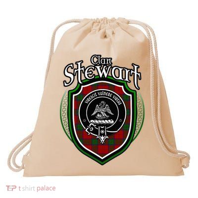 Stewart Clan Crest Scottish Clan Stewart Family Badge Drawstring Bag