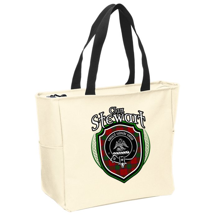 Stewart Clan Crest Scottish Clan Stewart Family Badge Zip Tote Bag