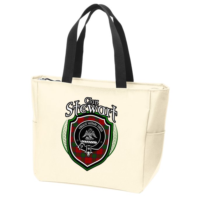 Stewart Clan Crest Scottish Clan Stewart Family Badge Zip Tote Bag