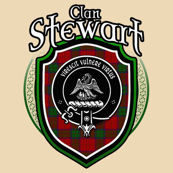 Stewart Clan Crest Scottish Clan Stewart Family Badge Zip Tote Bag