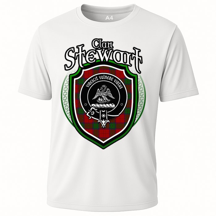 Stewart Clan Crest Scottish Clan Stewart Family Badge Cooling Performance Crew T-Shirt