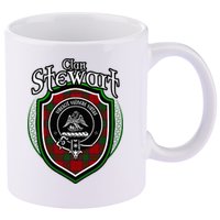 Stewart Clan Crest Scottish Clan Stewart Family Badge 11oz C Handle Ceramic Mug