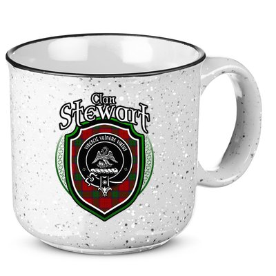 Stewart Clan Crest Scottish Clan Stewart Family Badge 15oz Campfire Ceramic Mug