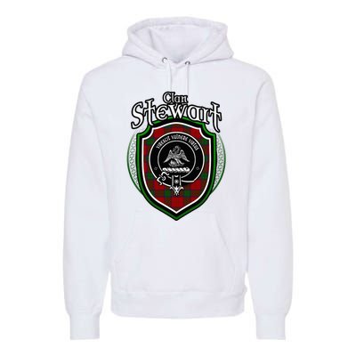 Stewart Clan Crest Scottish Clan Stewart Family Badge Premium Hoodie