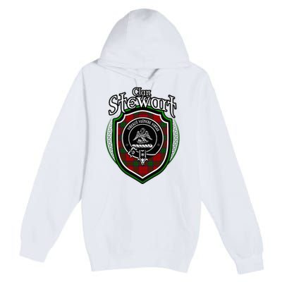 Stewart Clan Crest Scottish Clan Stewart Family Badge Premium Pullover Hoodie