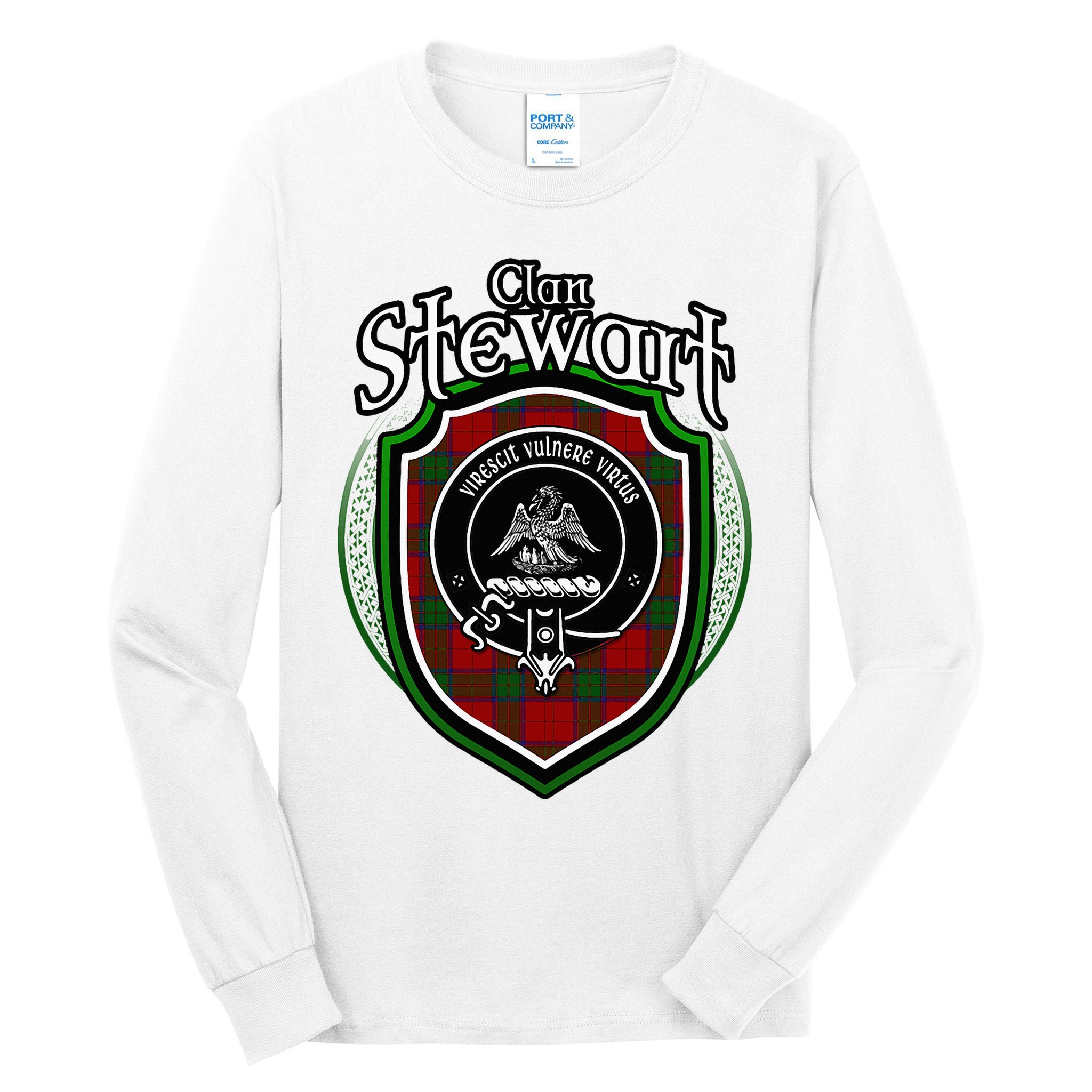 Stewart Clan Crest Scottish Clan Stewart Family Badge Tall Long Sleeve T-Shirt