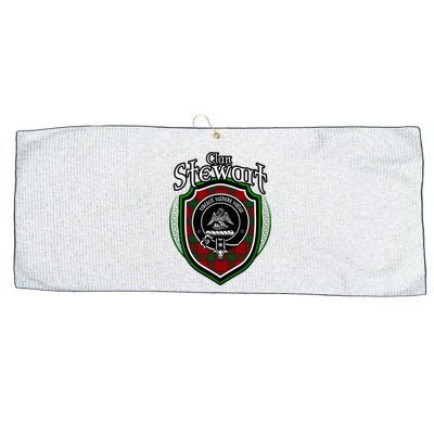 Stewart Clan Crest Scottish Clan Stewart Family Badge Large Microfiber Waffle Golf Towel
