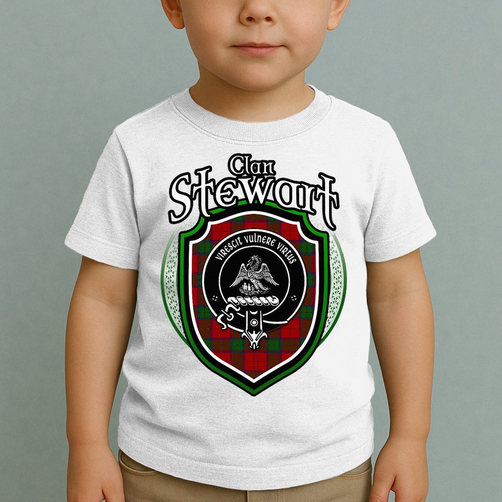 Stewart Clan Crest Scottish Clan Stewart Family Badge Toddler T-Shirt