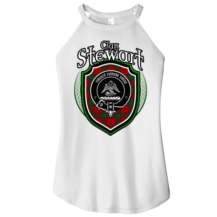 Stewart Clan Crest Scottish Clan Stewart Family Badge Women's Perfect Tri Rocker Tank