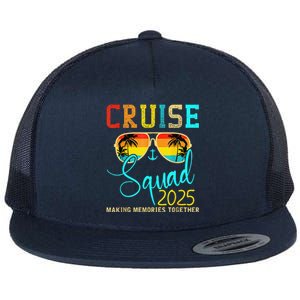 Squad Crew Cruise 2025 Summer Vacation Matching Family Group Flat Bill Trucker Hat