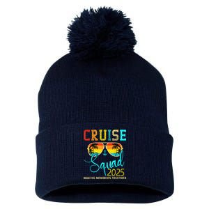 Squad Crew Cruise 2025 Summer Vacation Matching Family Group Pom Pom 12in Knit Beanie