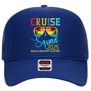 Squad Crew Cruise 2025 Summer Vacation Matching Family Group High Crown Mesh Back Trucker Hat