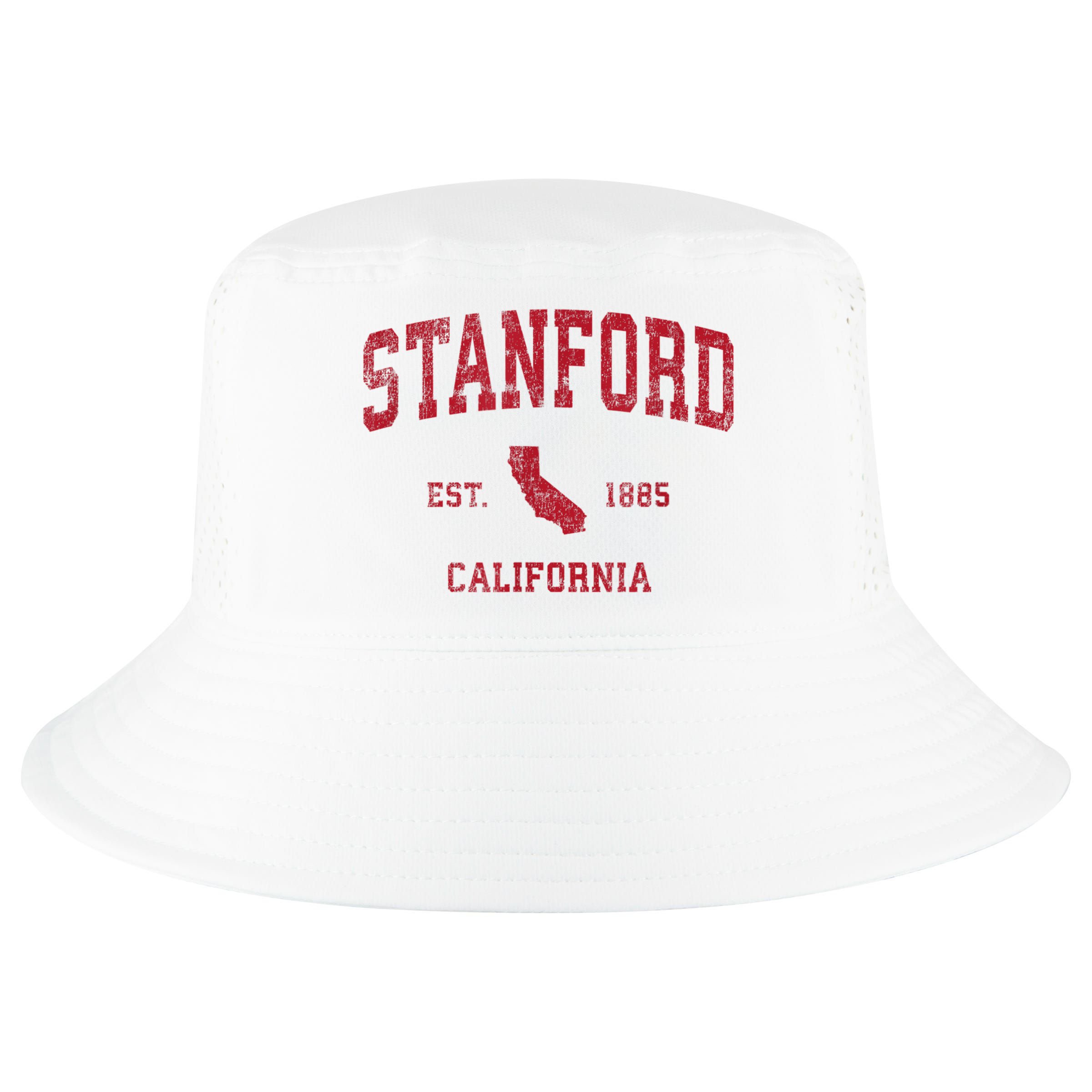 Scc9112590 Stanford California Ca Vintage Sports Design Red Print Legacy Cool Fit Booney Bucket Hat TeeShirtPalace