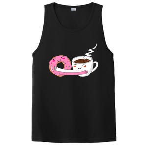 Super Cute Coffee And Donut Valentines Day Gift PosiCharge Competitor Tank