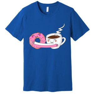 Super Cute Coffee And Donut Valentines Day Gift Premium T-Shirt