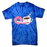 Super Cute Coffee And Donut Valentines Day Gift Tie-Dye T-Shirt