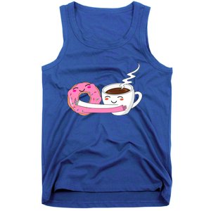 Super Cute Coffee And Donut Valentines Day Gift Tank Top