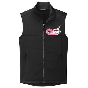 Super Cute Coffee And Donut Valentines Day Gift Collective Smooth Fleece Vest